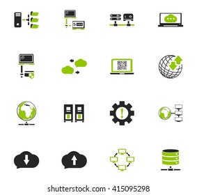 Internet, server, network icon set for web sites and user interface
