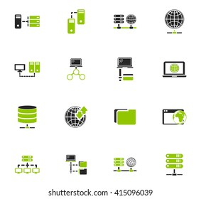 Internet, server, network icon set for web sites and user interface