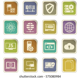 Internet, server, network icon set for web sites and user interface