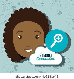 internet service cloud icon vector illustration graphic