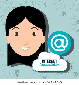 internet service cloud icon vector illustration graphic