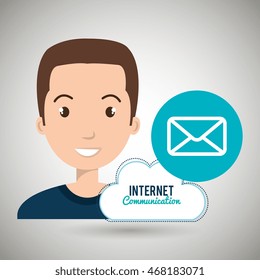 internet service cloud icon vector illustration graphic