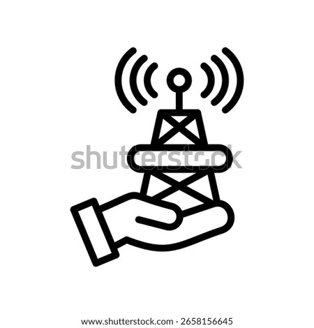 Internet Service Icon Line Vector Illustration