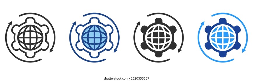 Internet Service Icon Multiple Style Vector Collection
