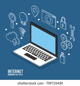 Internet service infographic