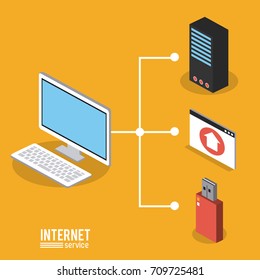 Internet service infographic