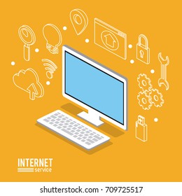 Internet service infographic