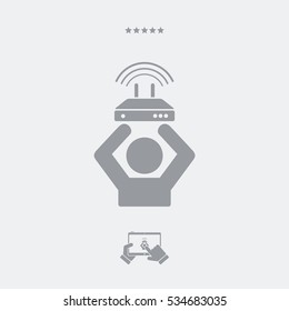 Internet service offer - Vector web icon