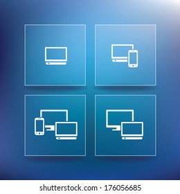 Internet service provider icons, eps 10 - vector illustration