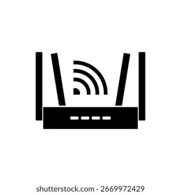 Icono inalámbrico del router del servicio de Internet aislado en el fondo blanco