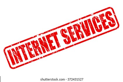 INTERNET SERVICES red stamp text on white