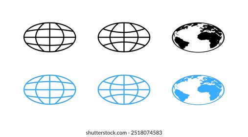 Iconos de conjunto de Internet. Estilo lineal y plano. Iconos del vector.
