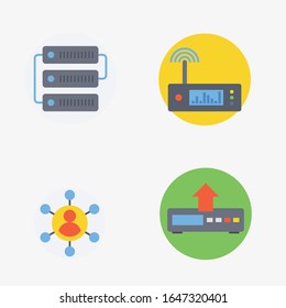 Internet set icons stock vector illustration