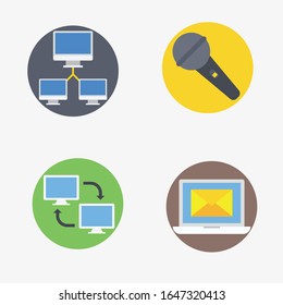 Internet set icons stock vector illustration