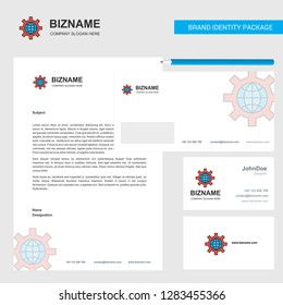 Internet setting  Business Letterhead, Envelope and visiting Card Design vector template