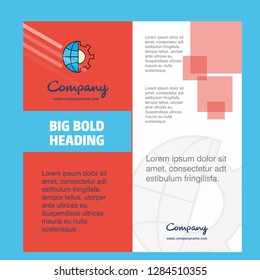 Internet setting Company Brochure Title Page Design. Company profile, annual report, presentations, leaflet Vector Background