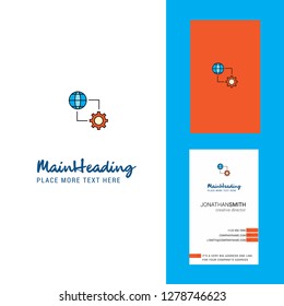 Internet setting Creative Logo and business card. vertical Design Vector