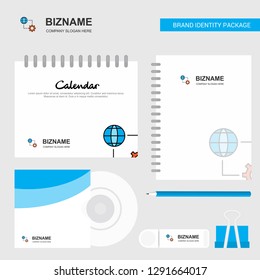Internet setting Logo, Calendar Template, CD Cover, Diary and USB Brand Stationary Package Design Vector Template