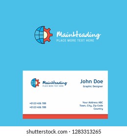 Internet setting logo Design with business card template. Elegant corporate identity. - Vector