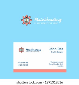 Internet setting logo Design with business card template. Elegant corporate identity. - Vector