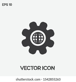 "Internet settings" vector icon illustration. Ui/Ux. Premium quality. 