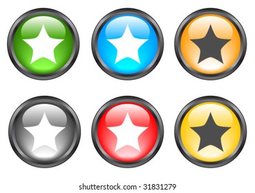 Internet shiny buttons. Vector illustration.