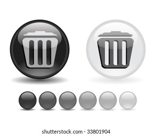 Internet shiny buttons. Vector illustration.
