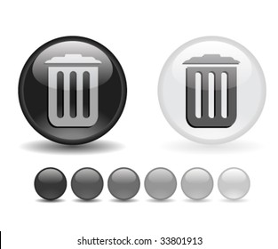 Internet shiny buttons. Vector illustration.