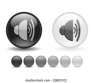 Internet shiny buttons. Vector illustration.