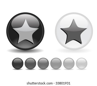 Internet shiny buttons. Vector illustration.