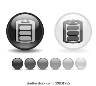 Internet shiny buttons. Vector illustration.