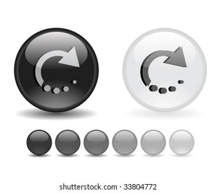 Internet shiny buttons. Vector illustration.