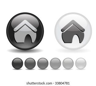 Internet shiny buttons. Vector illustration.