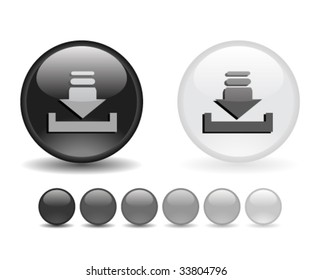 Internet shiny buttons. Vector illustration.