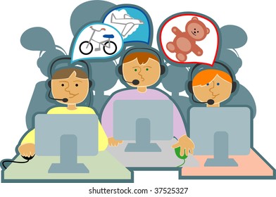 Internet shop (callcentre)