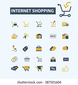 internet shopping icons
