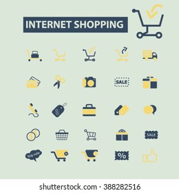 internet shopping icons