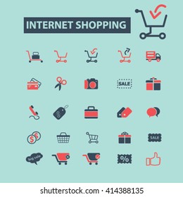 internet shopping icons
