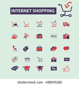 internet shopping icons