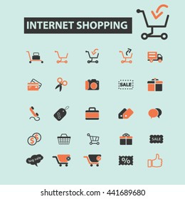 internet shopping icons