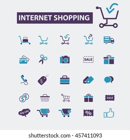 internet shopping icons