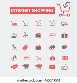 internet shopping icons