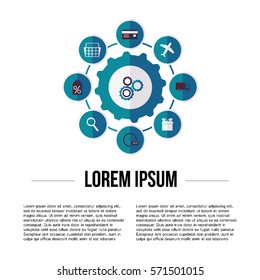 Internet shopping. Order, payment and delivery. Flat style. Vector illustration.
