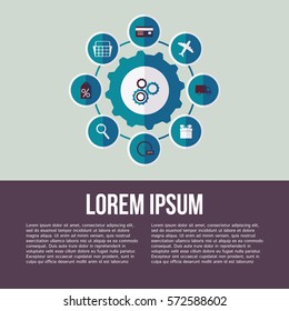 Internet shopping. Order, payment and delivery. Flat style. Vector illustration.