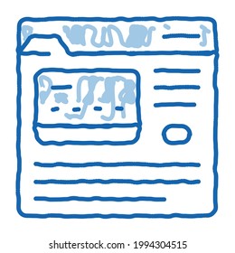 Internet Shopping Payment sketch icon vector. Hand drawn blue doodle line art isolated symbol illustration