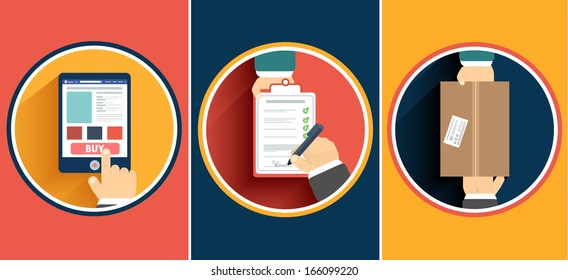 Internet shopping process of purchasing