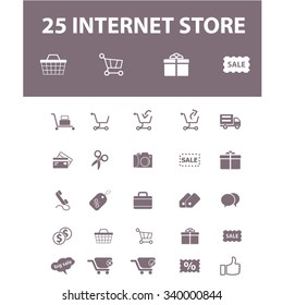 internet shopping, retail, cart, sales, store  icons, signs vector concept set for infographics, mobile, website, application
