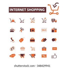 internet shopping, retail, cart, sales, store  icons, signs vector concept set for infographics, mobile, website, application