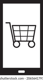 Internet shopping smartphone shopping cart