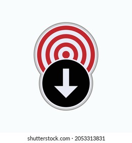 Internet Signal Drop. No Connection Symbol  - Vector.